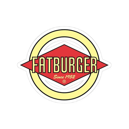 Fatburger Inc. (Logo) STICKER Vinyl Kiss-Cut Decal 4 Inch White - The Sticker Space