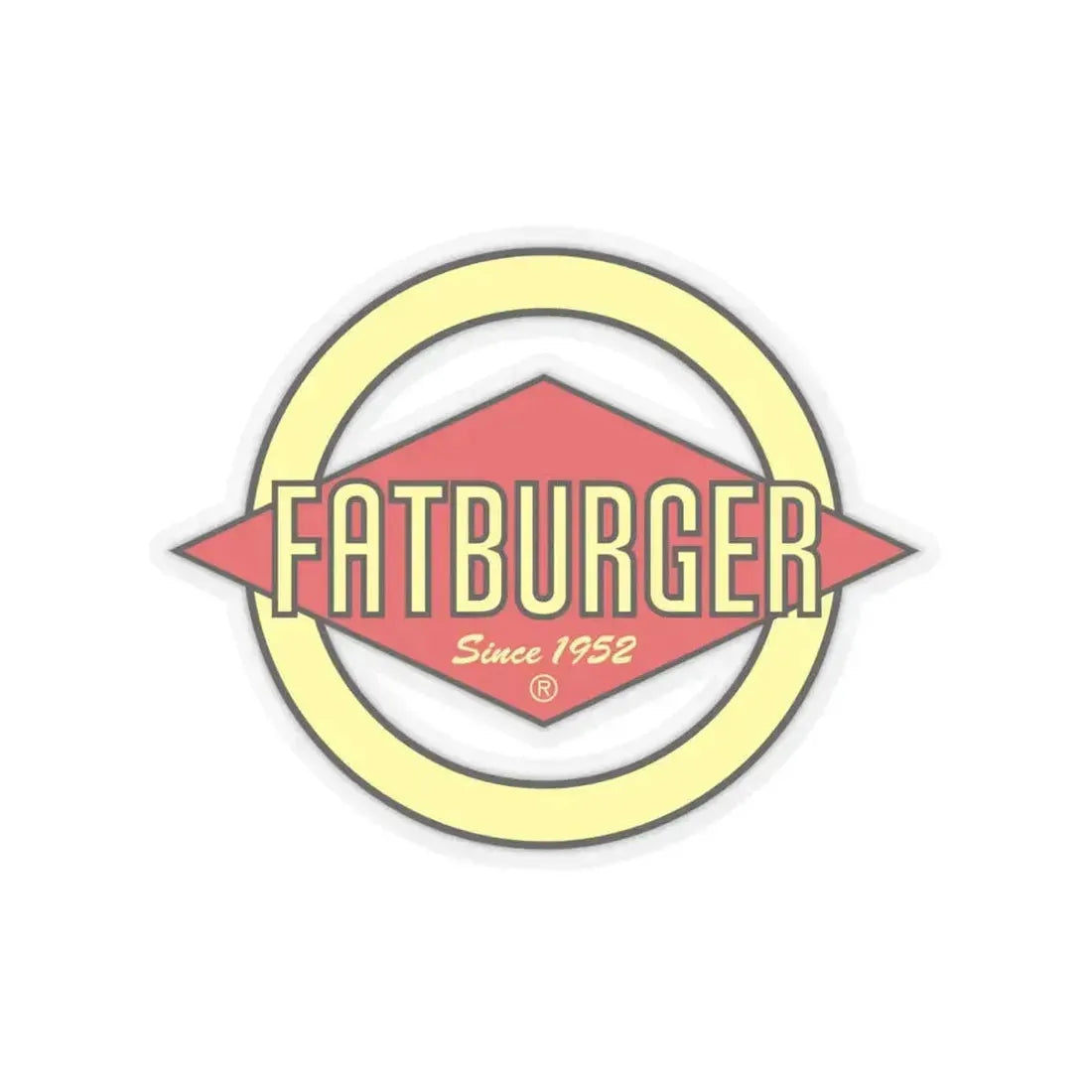 Fatburger Inc. (Logo) STICKER Vinyl Kiss-Cut Decal 6 Inch Transparent - The Sticker Space