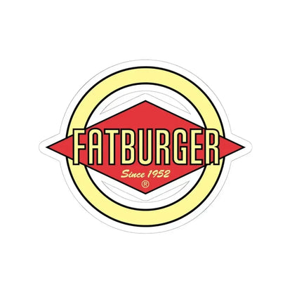 Fatburger Inc. (Logo) STICKER Vinyl Kiss-Cut Decal 6 Inch White - The Sticker Space