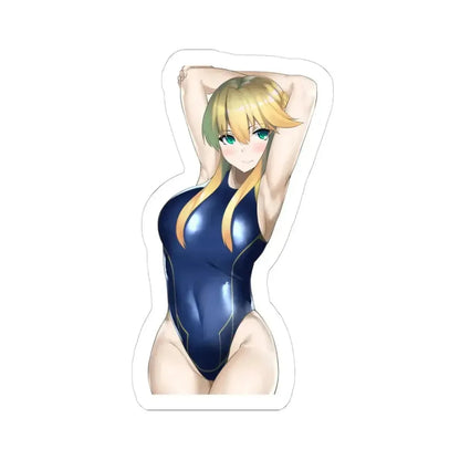 Fate Grand Order Artoria Pendragon Lancer 4 (Anime/Ecchi) STICKER Vinyl Kiss-Cut Decal 6 Inch White - The Sticker Space