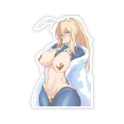 Fate Grand Order Artoria Pendragon Lancer 5 (Anime/Ecchi) STICKER Vinyl Kiss-Cut Decal 4 Inch Transparent - The Sticker Space