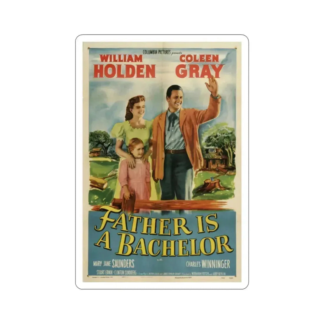 Father Is a Bachelor 1950 Movie Poster STICKER Vinyl Die-Cut Decal 2 Inch - The Sticker Space