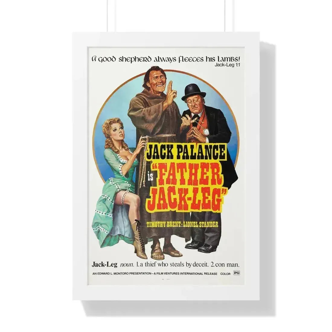 FATHER JACK-LEG 1972 - Framed Movie Poster 16″ x 24″ White - The Sticker Space