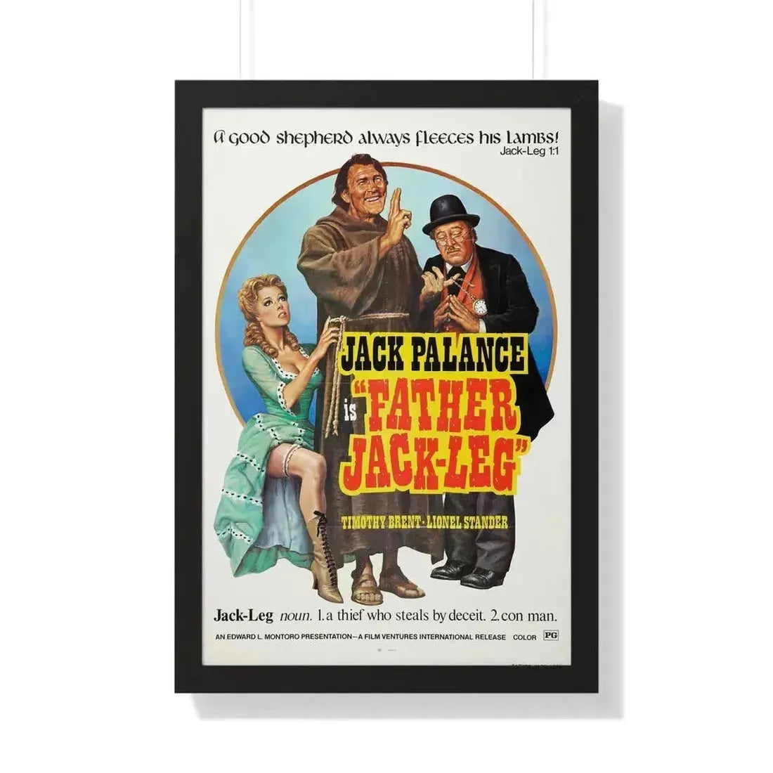FATHER JACK-LEG 1972 - Framed Movie Poster 20" x 30" Black - The Sticker Space