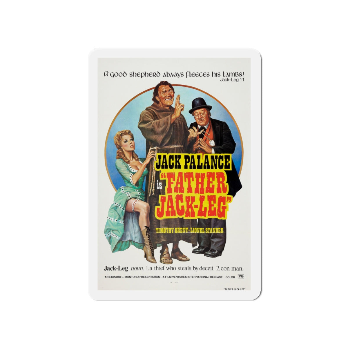 FATHER JACK-LEG 1972 Movie Poster - Die-Cut Magnet-4" x 4"-The Sticker Space