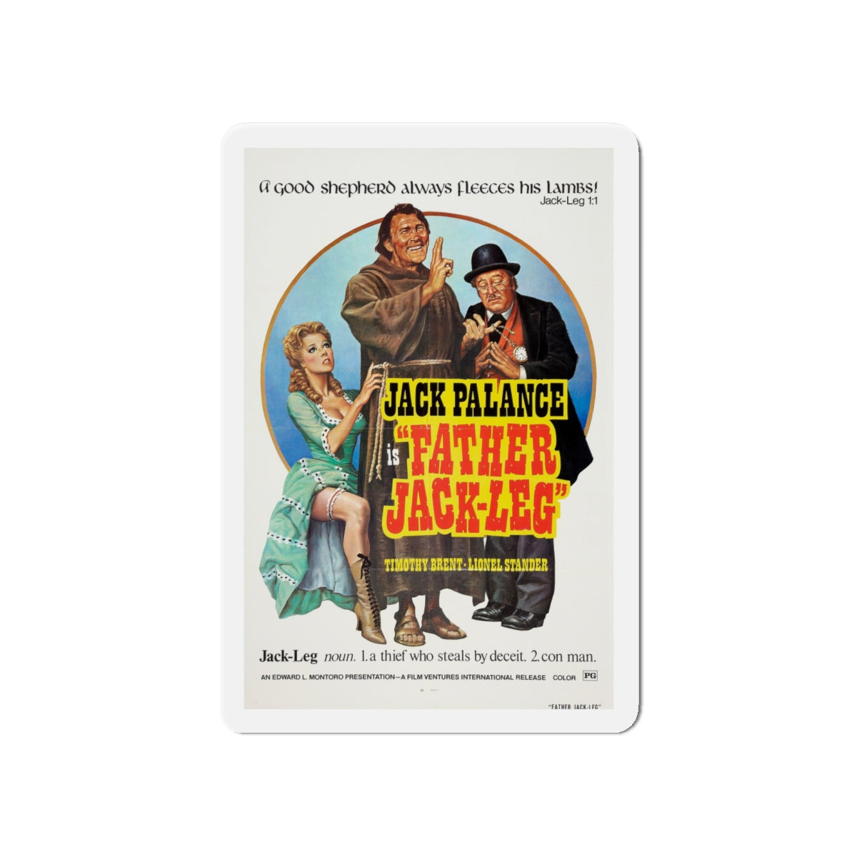 FATHER JACK-LEG 1972 Movie Poster - Die-Cut Magnet-5" x 5"-The Sticker Space