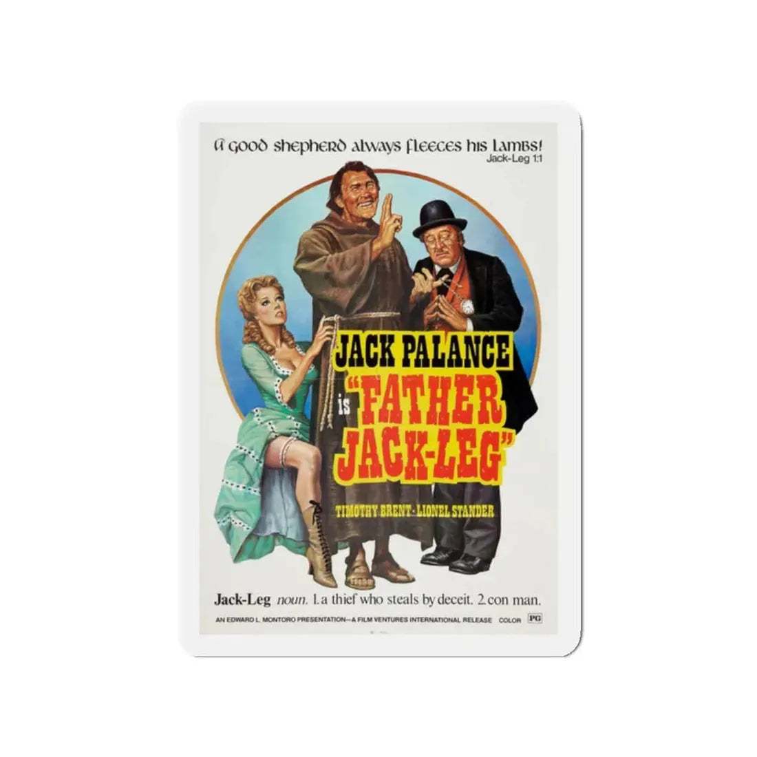 FATHER JACK-LEG 1972 Movie Poster - Refrigerator Magnet 2 Inch - The Sticker Space