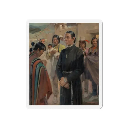 Father Lopez (Magazine Illustration) Refrigerator Magnet 6 Inch Die-Cut - The Sticker Space