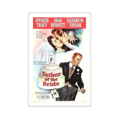 Father of the Bride 1950 Movie Poster STICKER Vinyl Die-Cut Decal 5 Inch - The Sticker Space