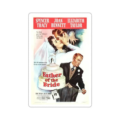 Father of the Bride 1950 Movie Poster STICKER Vinyl Die-Cut Decal - The Sticker Space