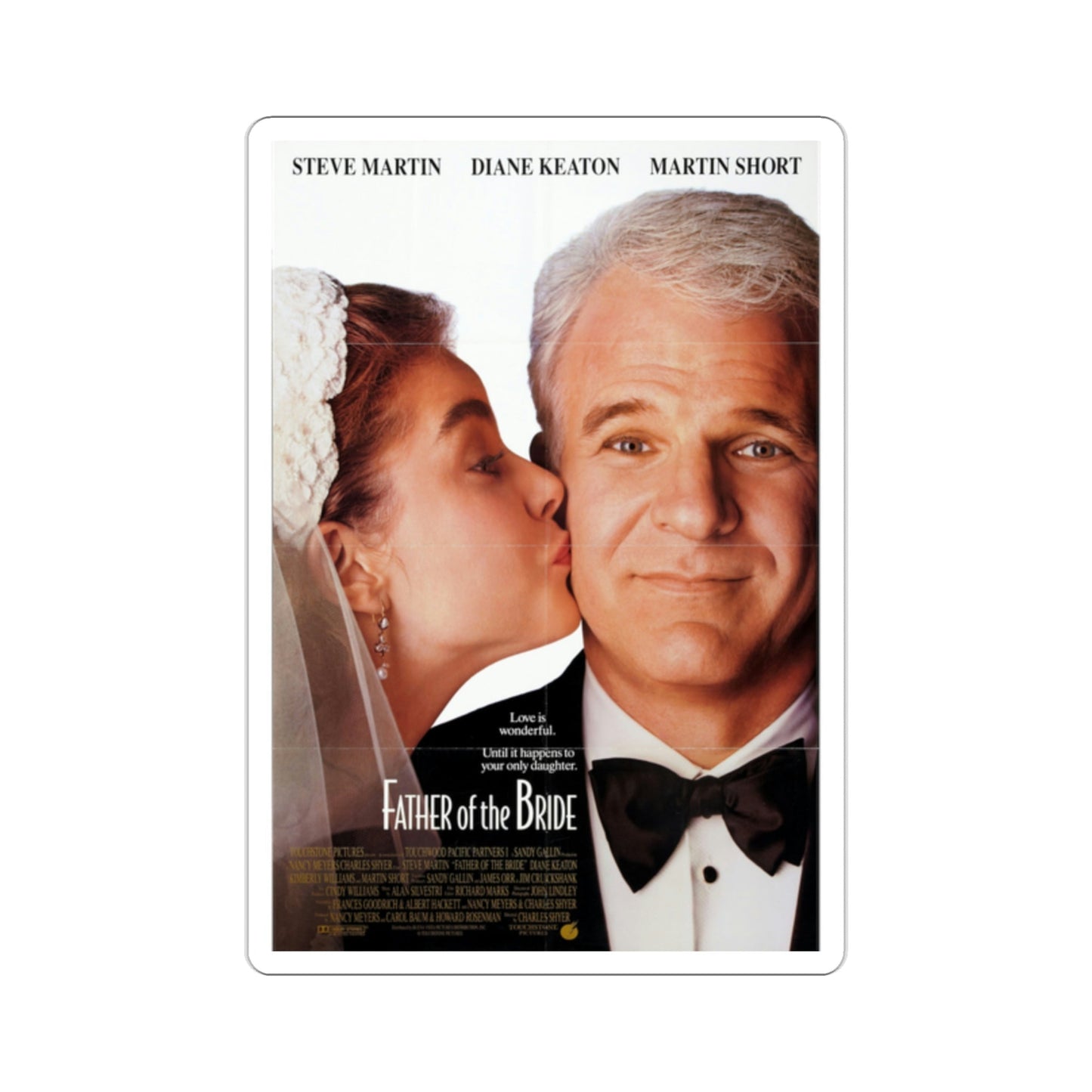 Father of the Bride 1991 Movie Poster STICKER Vinyl Die-Cut Decal-2 Inch-The Sticker Space