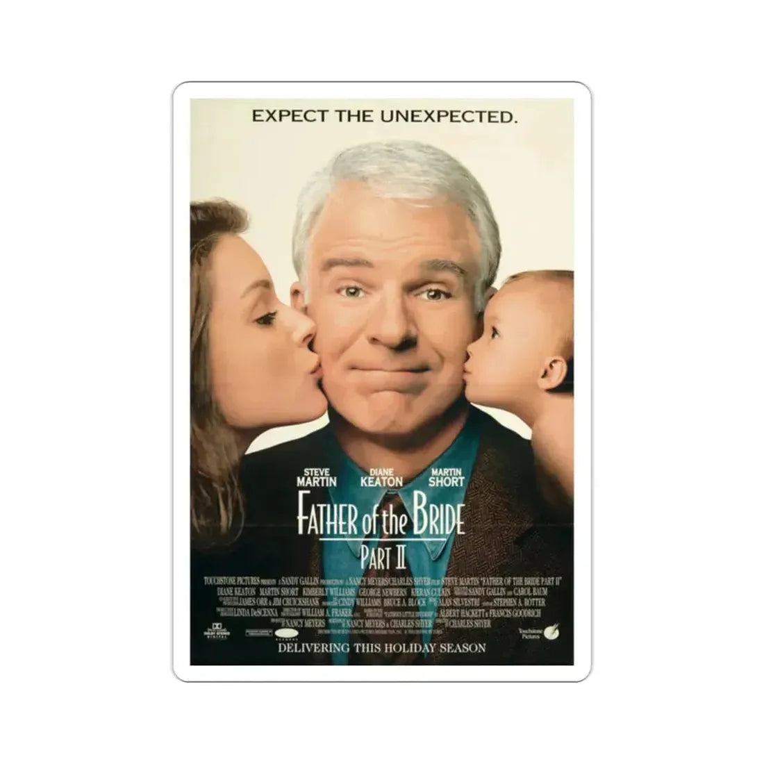 Father Of The Bride Part II 1995 Movie Poster STICKER Vinyl Die-Cut Decal 2 Inch - The Sticker Space