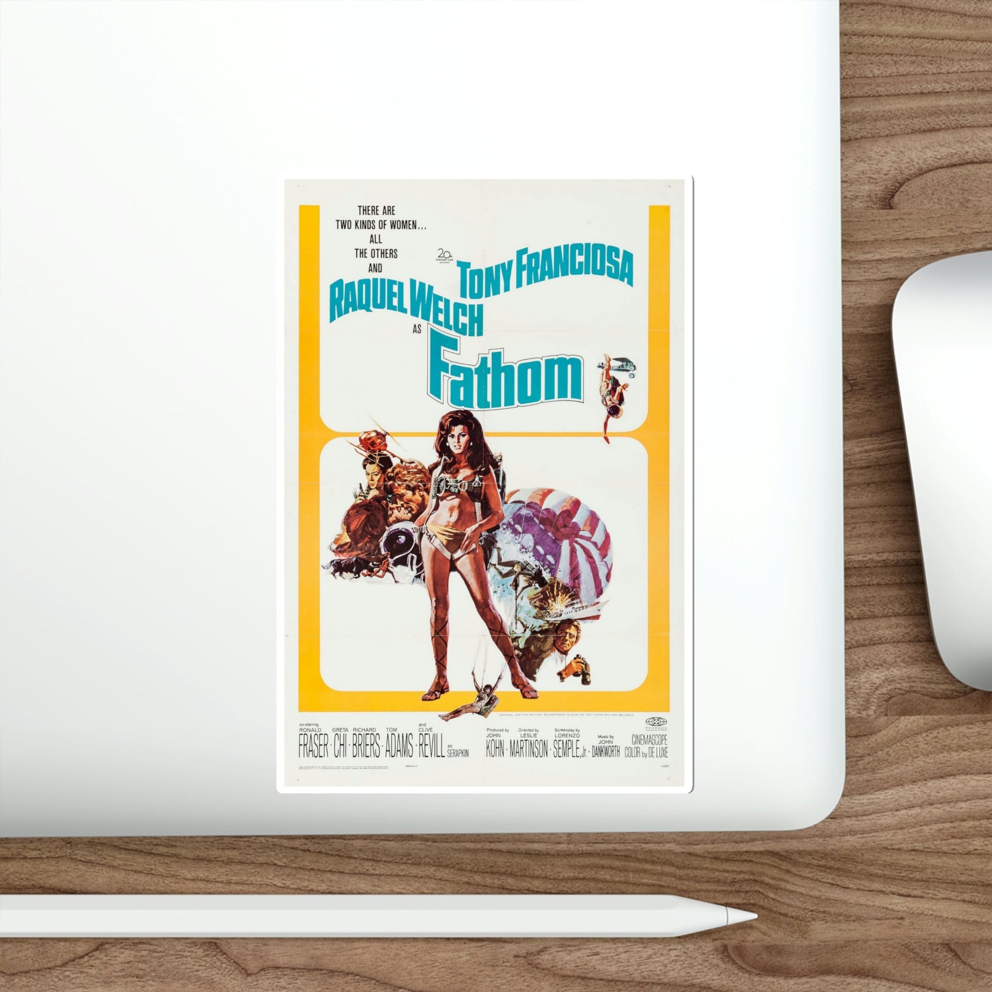 Fathom 1967 Movie Poster STICKER Vinyl Die-Cut Decal-The Sticker Space