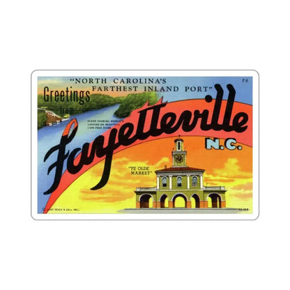 Fayetteville NC (Greeting Cards) STICKER Vinyl Die-Cut Decal 6 Inch - The Sticker Space