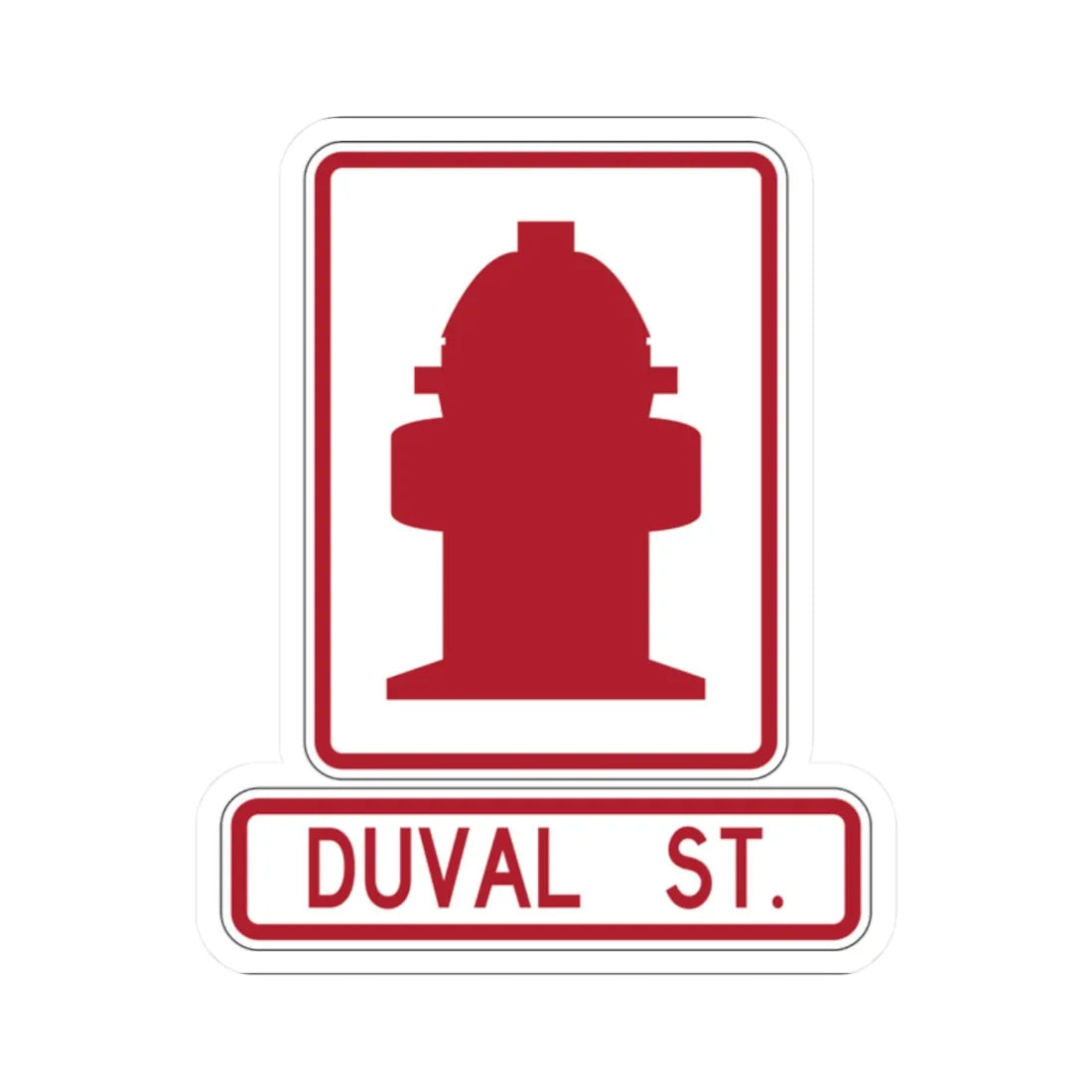 FDOT Road sign - Fire hydrant (Florida) (Road Sign) STICKER Vinyl Kiss-Cut Decal 2 Inch White - The Sticker Space