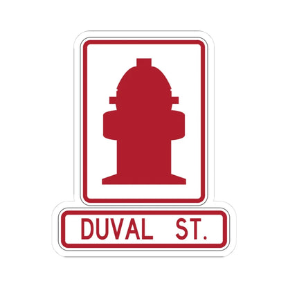 FDOT Road sign - Fire hydrant (Florida) (Road Sign) STICKER Vinyl Kiss-Cut Decal 3 Inch White - The Sticker Space