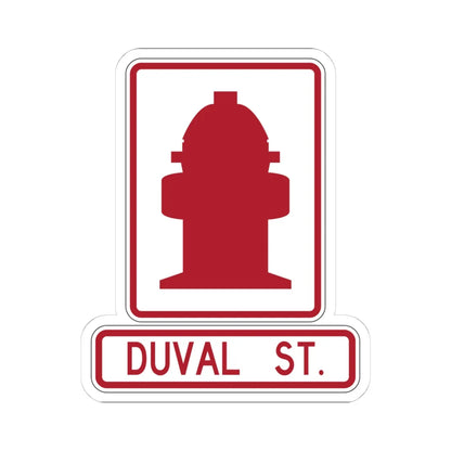 FDOT Road sign - Fire hydrant (Florida) (Road Sign) STICKER Vinyl Kiss-Cut Decal 4 Inch White - The Sticker Space