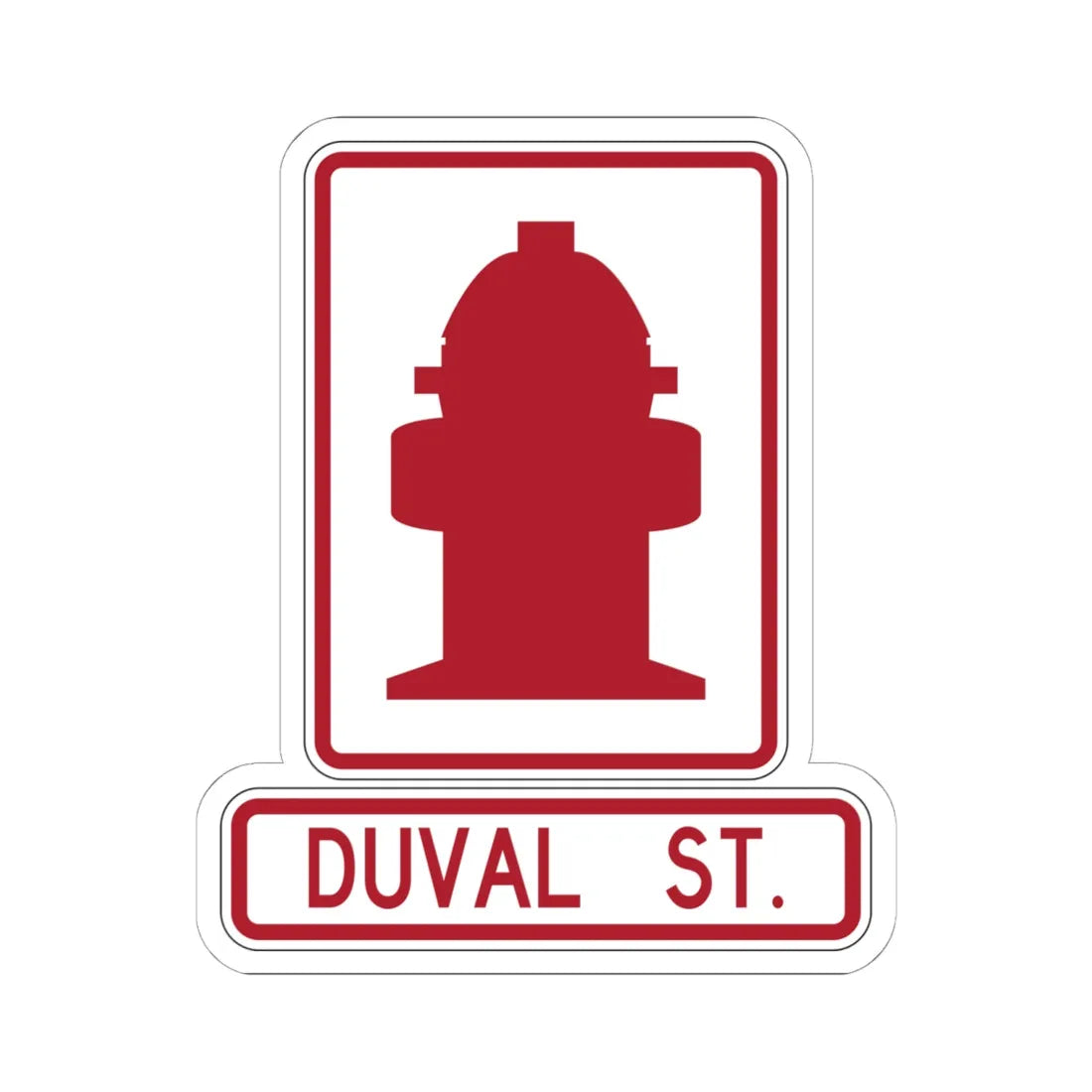 FDOT Road sign - Fire hydrant (Florida) (Road Sign) STICKER Vinyl Kiss-Cut Decal 6 Inch White - The Sticker Space