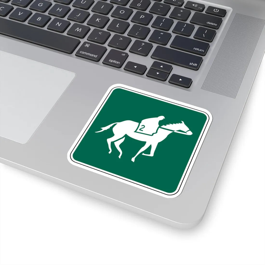FDOT Road sign - Horse track (Florida) (Road Sign) STICKER Vinyl Kiss-Cut Decal - The Sticker Space