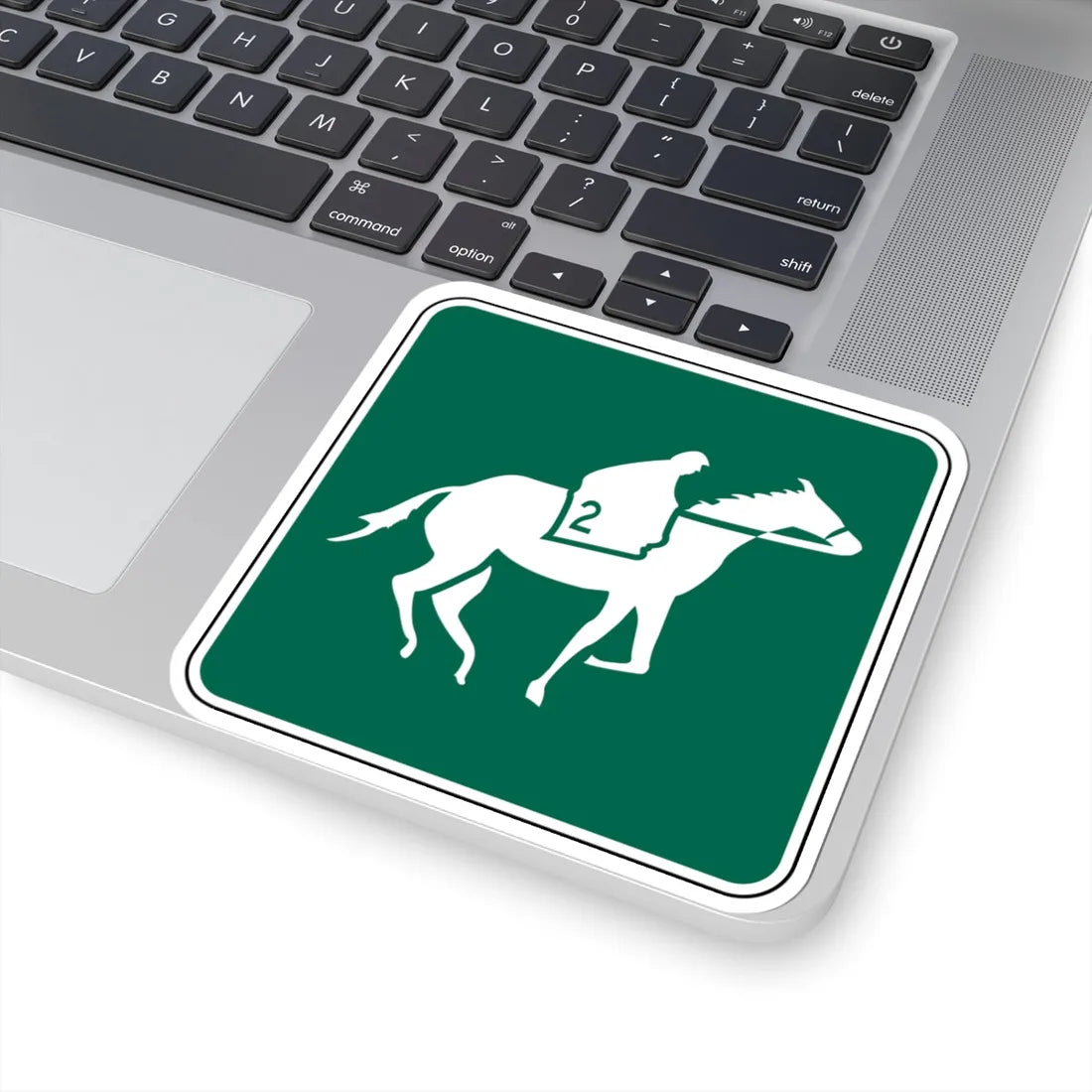 FDOT Road sign - Horse track (Florida) (Road Sign) STICKER Vinyl Kiss-Cut Decal - The Sticker Space