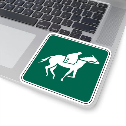 FDOT Road sign - Horse track (Florida) (Road Sign) STICKER Vinyl Kiss-Cut Decal - The Sticker Space