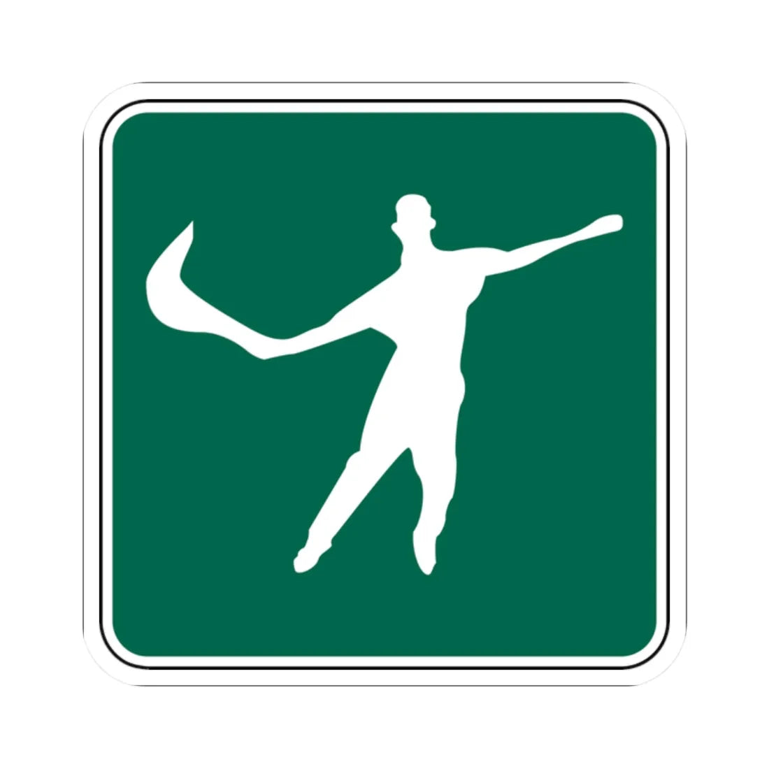 FDOT Road sign - Jai Alai (Florida) (Road Sign) STICKER Vinyl Kiss-Cut Decal 2 Inch White - The Sticker Space
