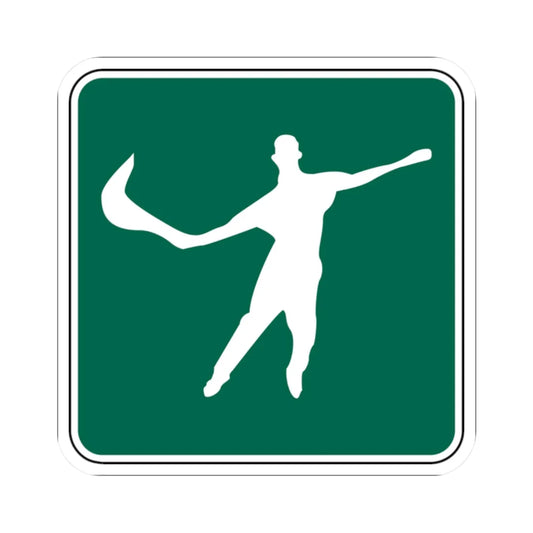 FDOT Road sign - Jai Alai (Florida) (Road Sign) STICKER Vinyl Kiss-Cut Decal 2 Inch White - The Sticker Space