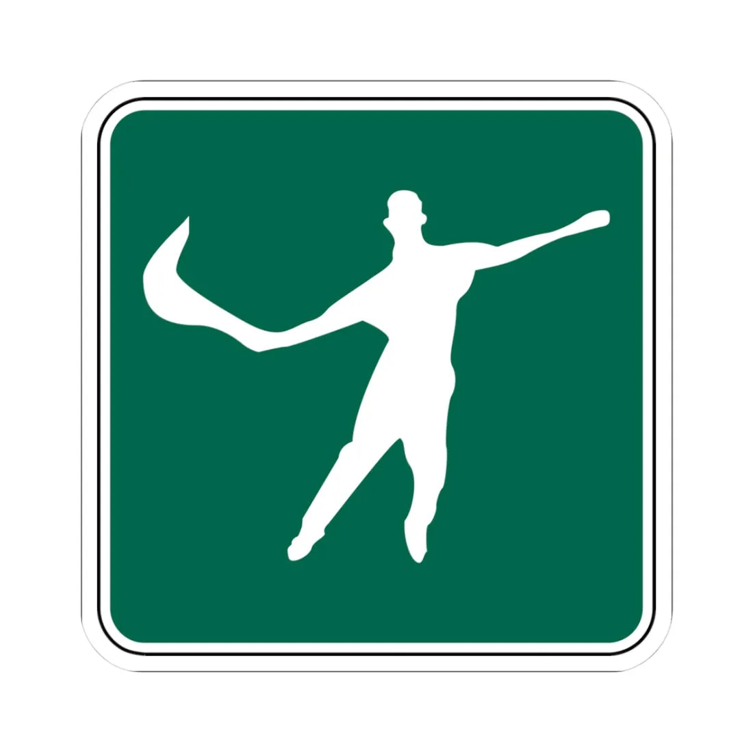 FDOT Road sign - Jai Alai (Florida) (Road Sign) STICKER Vinyl Kiss-Cut Decal 3 Inch White - The Sticker Space