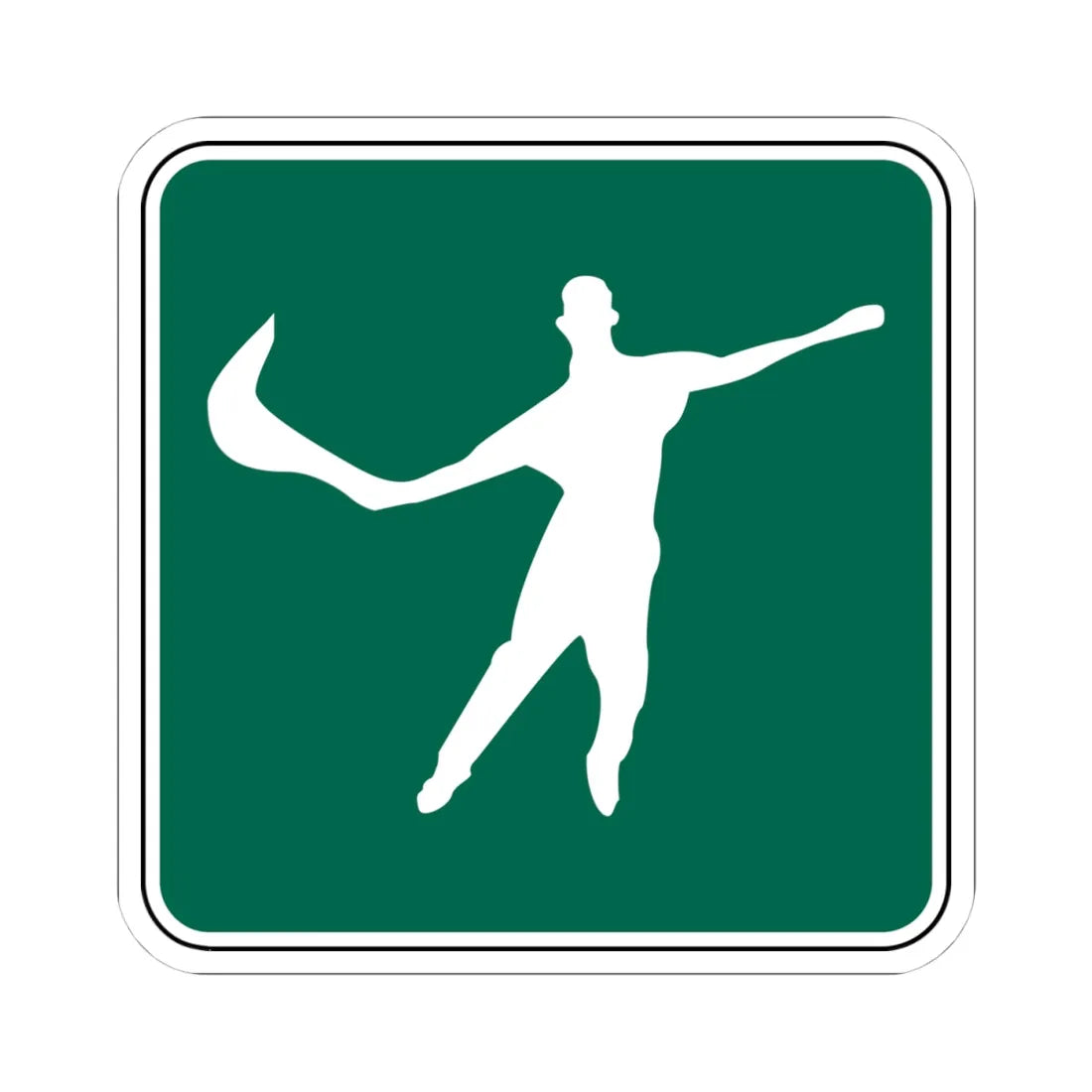 FDOT Road sign - Jai Alai (Florida) (Road Sign) STICKER Vinyl Kiss-Cut Decal 4 Inch White - The Sticker Space