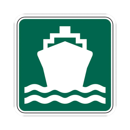 FDOT Road sign - Passenger ship (Florida) (Road Sign) STICKER Vinyl Kiss-Cut Decal 2 Inch White - The Sticker Space