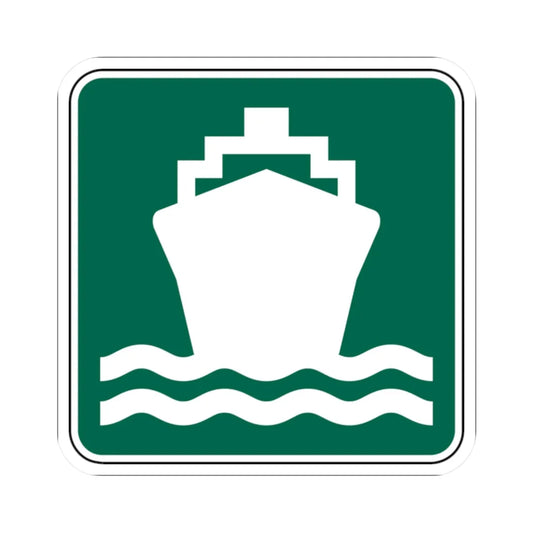 FDOT Road sign - Passenger ship (Florida) (Road Sign) STICKER Vinyl Kiss-Cut Decal 2 Inch White - The Sticker Space