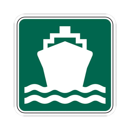 FDOT Road sign - Passenger ship (Florida) (Road Sign) STICKER Vinyl Kiss-Cut Decal 3 Inch White - The Sticker Space