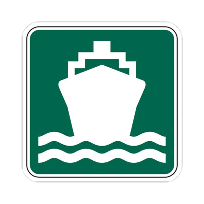 FDOT Road sign - Passenger ship (Florida) (Road Sign) STICKER Vinyl Kiss-Cut Decal 4 Inch White - The Sticker Space