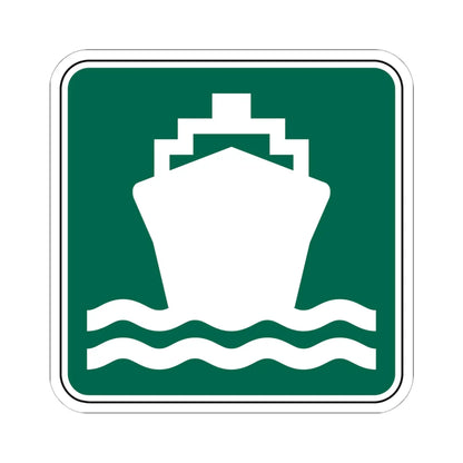 FDOT Road sign - Passenger ship (Florida) (Road Sign) STICKER Vinyl Kiss-Cut Decal 6 Inch White - The Sticker Space