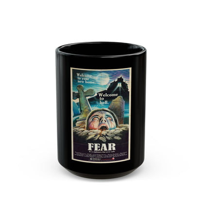 FEAR (MURDER OBSESSION) 1981 Movie Poster - Black Coffee Mug-15oz-The Sticker Space