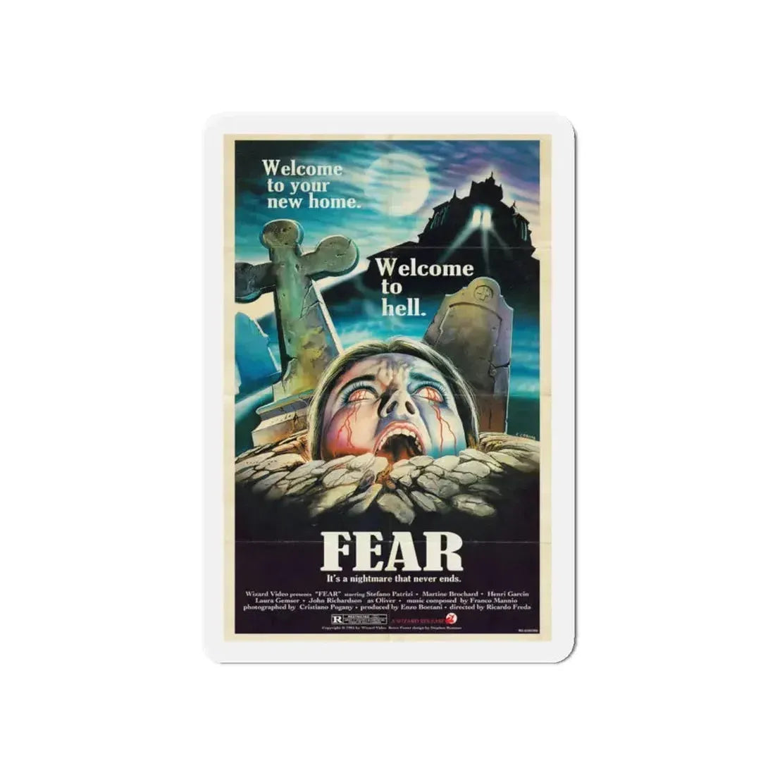 FEAR (MURDER OBSESSION) 1981 Movie Poster - Refrigerator Magnet 5 Inch - The Sticker Space