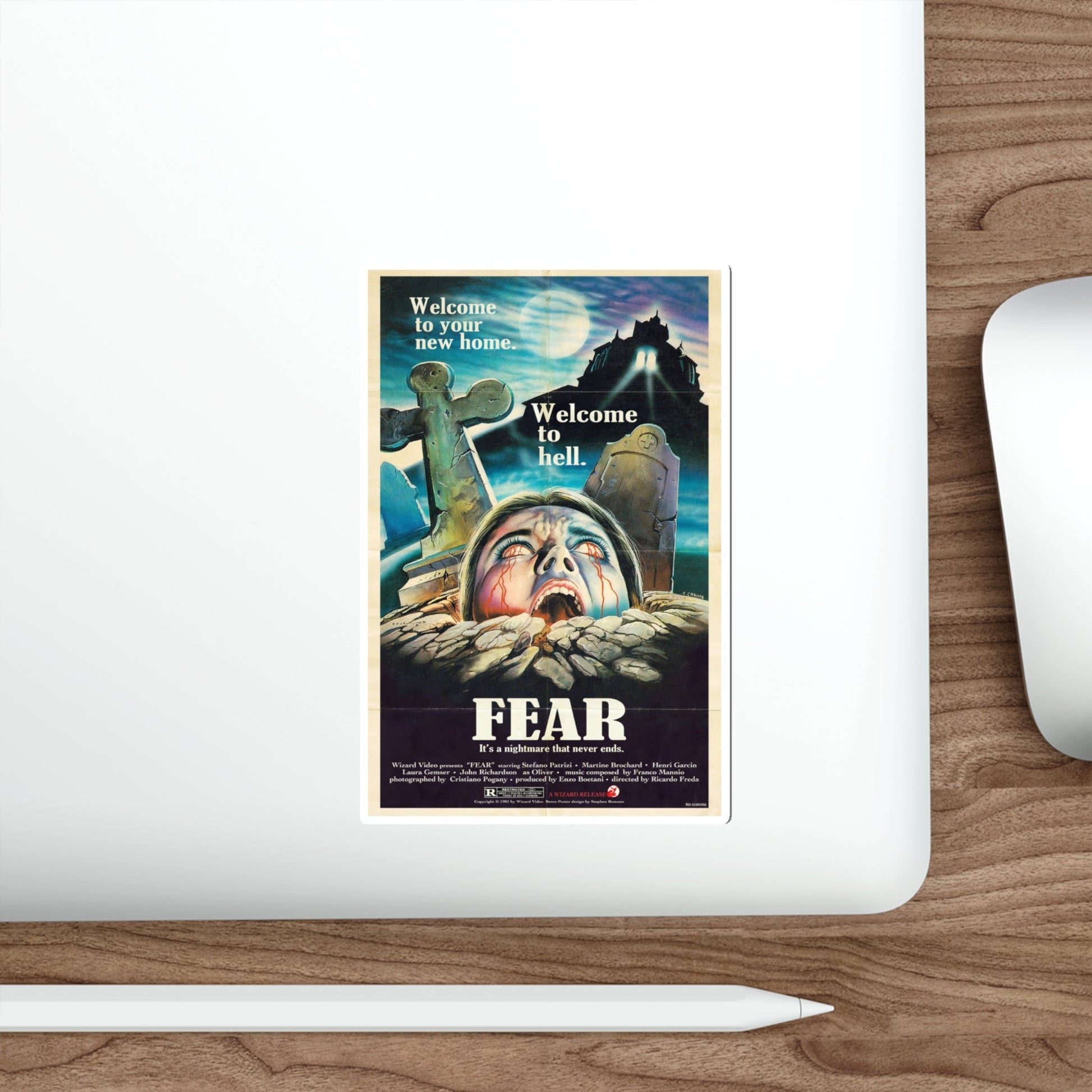 FEAR (MURDER OBSESSION) 1981 Movie Poster STICKER Vinyl Die-Cut Decal-The Sticker Space