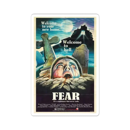 FEAR (MURDER OBSESSION) 1981 Movie Poster - STICKER Vinyl Kiss-Cut Decal 2 Inch White - The Sticker Space