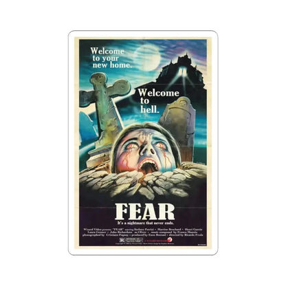 FEAR (MURDER OBSESSION) 1981 Movie Poster - STICKER Vinyl Kiss-Cut Decal 6 Inch White - The Sticker Space