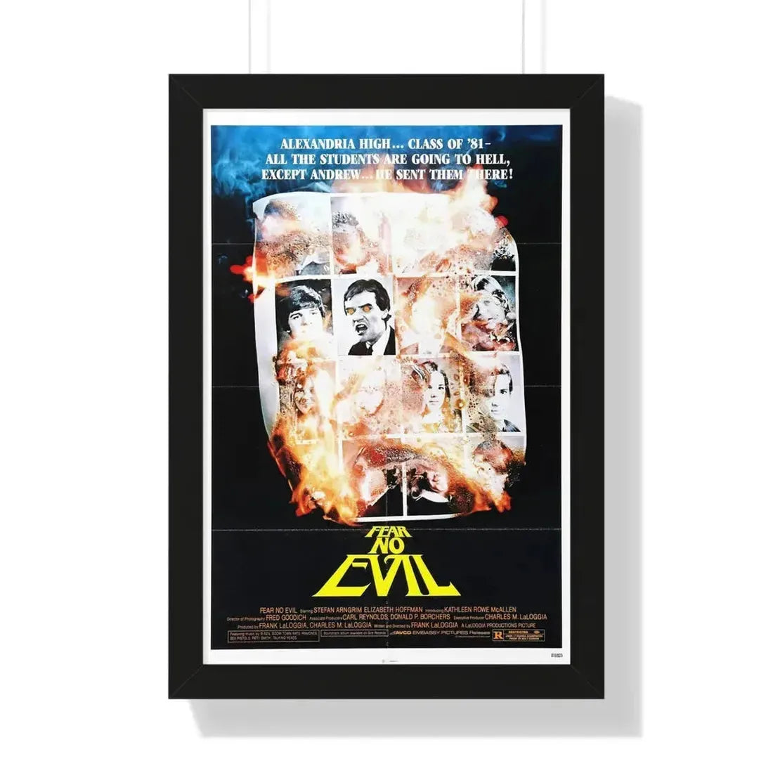 FEAR NO EVIL 1981 - Framed Movie Poster 16″ x 24″ Black - The Sticker Space