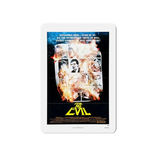 FEAR NO EVIL 1981 Movie Poster - Refrigerator Magnet 6 Inch - The Sticker Space