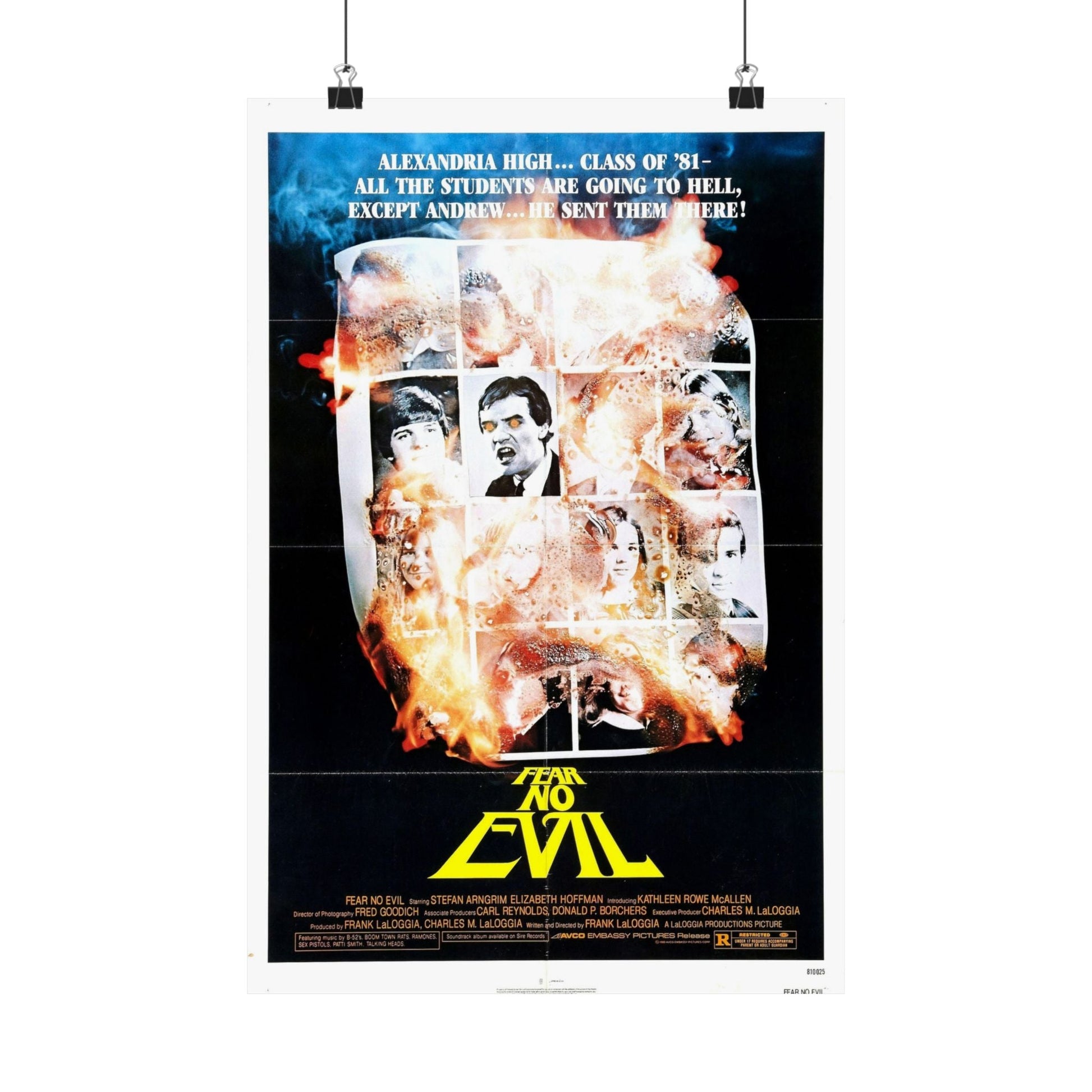 FEAR NO EVIL 1981 - Paper Movie Poster-12″ x 18″-The Sticker Space