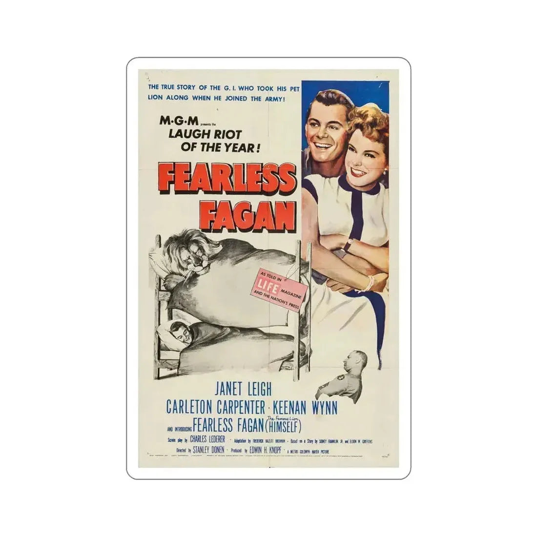 Fearless Fagan 1952 Movie Poster STICKER Vinyl Die-Cut Decal 5 Inch - The Sticker Space