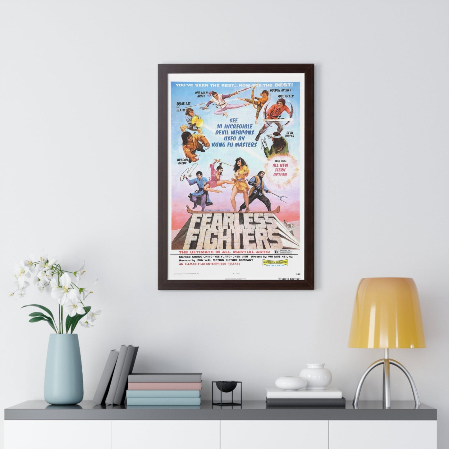 FEARLESS FIGHTERS 1971 - Framed Movie Poster-The Sticker Space