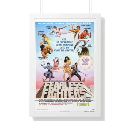 FEARLESS FIGHTERS 1971 - Framed Movie Poster 20" x 30" White - The Sticker Space