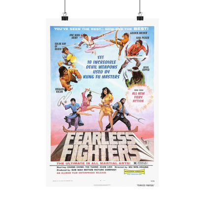 FEARLESS FIGHTERS 1971 - Paper Movie Poster-12″ x 18″-The Sticker Space