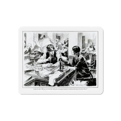 Fed Up With Work, 1931 (Magazine Illustration) Refrigerator Magnet 3 Inch Die-Cut - The Sticker Space