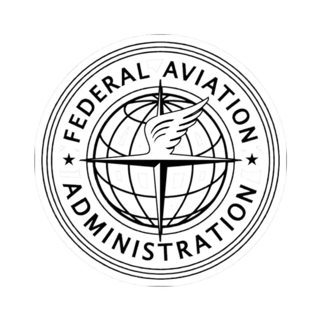 Federal Aviation Administration FAA (United States) STICKER Vinyl Kiss-Cut Decal 2 Inch White - The Sticker Space