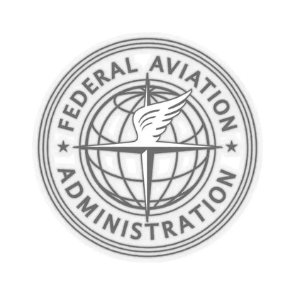 Federal Aviation Administration FAA (United States) STICKER Vinyl Kiss-Cut Decal 4 Inch Transparent - The Sticker Space