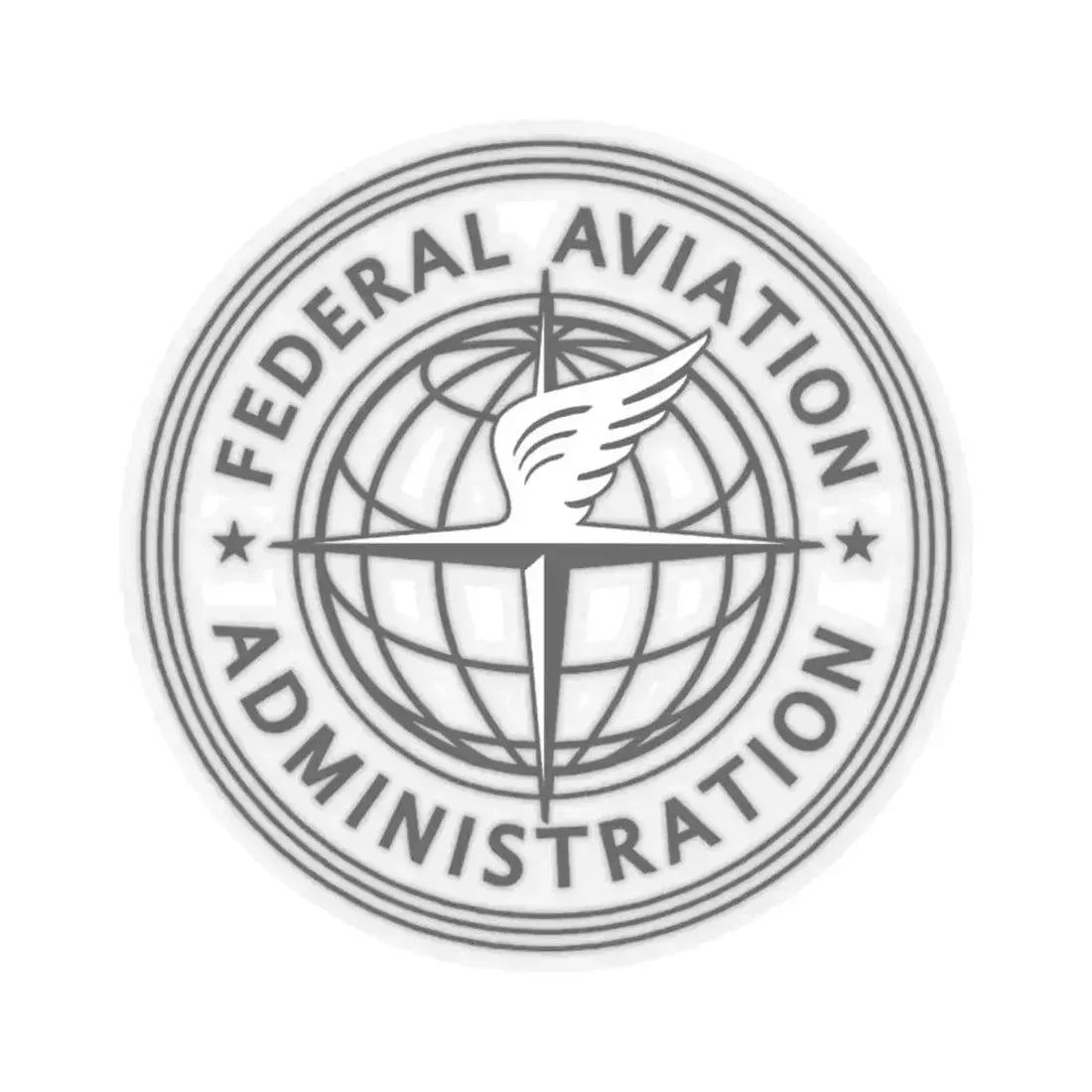 Federal Aviation Administration FAA (United States) STICKER Vinyl Kiss-Cut Decal 6 Inch Transparent - The Sticker Space